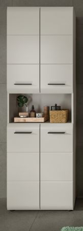 Badezimmer Hochschrank Cover in Kaschmir Badschrank 60 x 185 cm