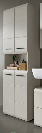 Badezimmer Hochschrank Cover in Kaschmir Badschrank 60 x 185 cm