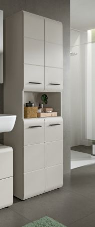 Badezimmer Hochschrank Cover in Kaschmir Badschrank 60 x 185 cm