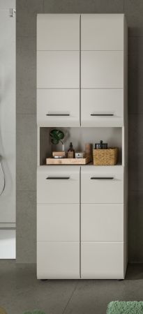 Badezimmer Hochschrank Cover in Kaschmir Badschrank 60 x 185 cm