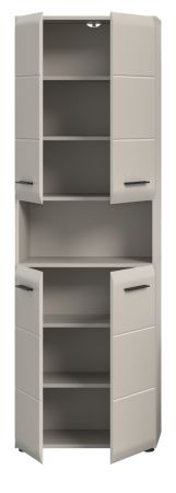 Badezimmer Hochschrank Cover in Kaschmir Badschrank 60 x 185 cm