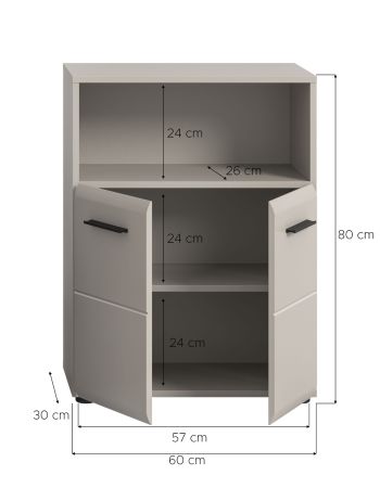 Badezimmer Kommode Cover in Kaschmir Badkommode 60 x 80 cm