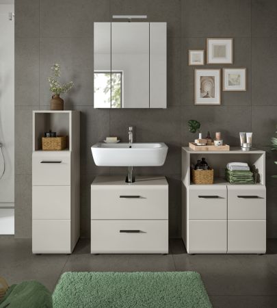 Badezimmer Spiegelschrank Cover in Artisan Eiche 60 x 70 cm Badschrank 3-t�rig