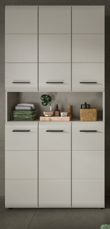 Badezimmer Hochschrank Cover in Kaschmir Mehrzweckschrank 90 x 185 cm