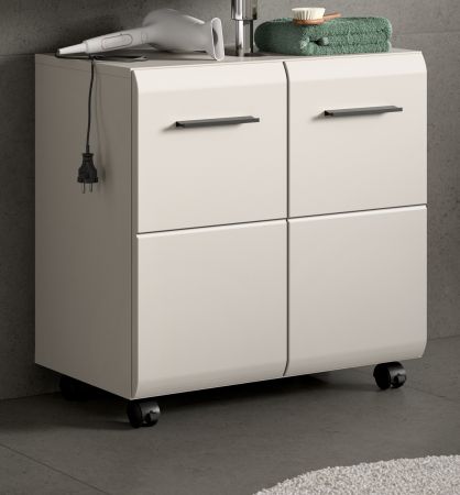 Waschbeckenunterschrank Cover in Kaschmir Badezimmer Unterschrank auf Rollen 60 cm