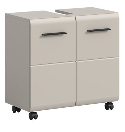 Waschbeckenunterschrank Cover in Kaschmir Badezimmer Unterschrank auf Rollen 60 cm