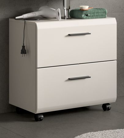 Waschbeckenunterschrank Cover in Kaschmir Badezimmer Unterschrank auf Rollen 60 cm