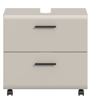 Waschbeckenunterschrank Cover in Kaschmir Badezimmer Unterschrank auf Rollen 60 cm