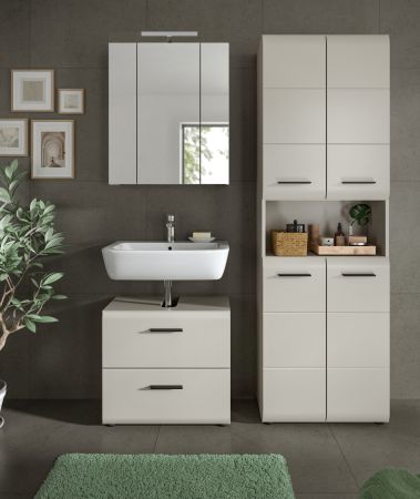 Badm�bel Set 3-teilig Cover in Kaschmir 135 x 185 cm, mit 4-t�rigem Hochschrank