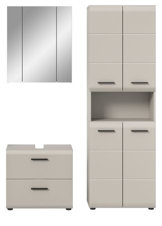 Badm�bel Set 3-teilig Cover in Kaschmir 135 x 185 cm, mit 4-t�rigem Hochschrank