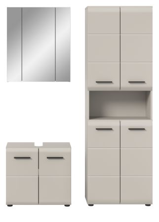 Badm�bel Set 3-teilig Cover in Kaschmir 135 x 185 cm, mit 4-t�rigem Hochschrank