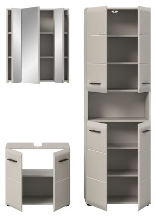 Badm�bel Set 3-teilig Cover in Kaschmir 135 x 185 cm, mit 4-t�rigem Hochschrank