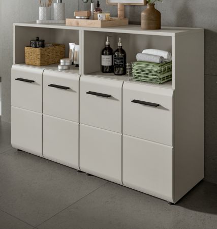 Badezimmer Kommode Set Cover in Kaschmir 2x Badkommode 120 x 80 cm