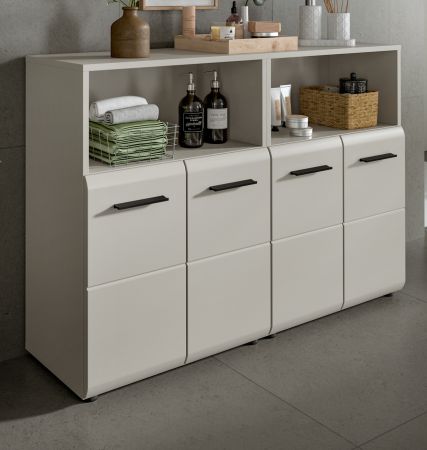 Badezimmer Kommode Set Cover in Kaschmir 2x Badkommode 120 x 80 cm