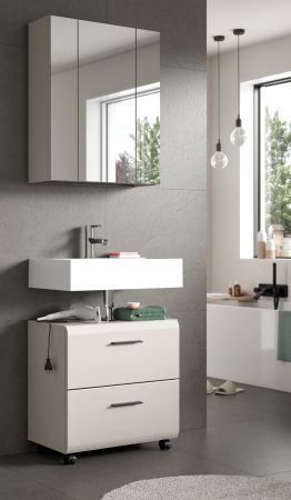 Badm�bel Set 2-teilig Cover in Kaschmir Badkombination auf Rollen 60 x 185 cm