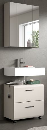 Badm�bel Set 2-teilig Cover in Kaschmir Badkombination auf Rollen 60 x 185 cm