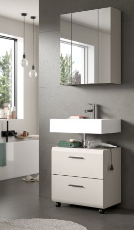 Badm�bel Set 2-teilig Cover in Kaschmir Badkombination auf Rollen 60 x 185 cm