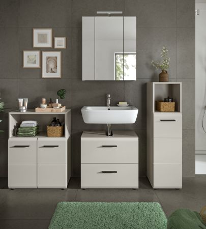 Badm�bel Set 2-teilig Cover in Kaschmir Badkombination auf Rollen 60 x 185 cm