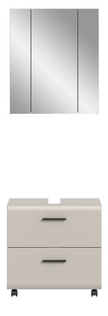 Badm�bel Set 2-teilig Cover in Kaschmir Badkombination auf Rollen 60 x 185 cm