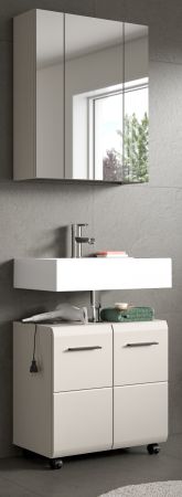 Badm�bel Set 2-teilig Cover in Kaschmir Badkombination auf Rollen 60 x 185 cm