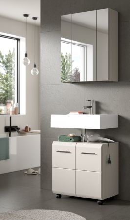 Badm�bel Set 2-teilig Cover in Kaschmir Badkombination auf Rollen 60 x 185 cm