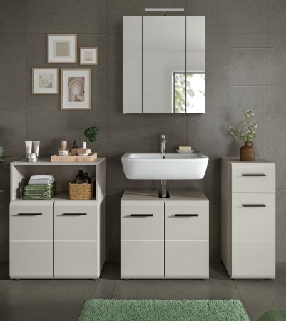 Badm�bel Set 2-teilig Cover in Kaschmir Badkombination auf Rollen 60 x 185 cm