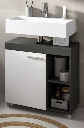 Waschbeckenunterschrank Adam in grau und wei� 65 cm