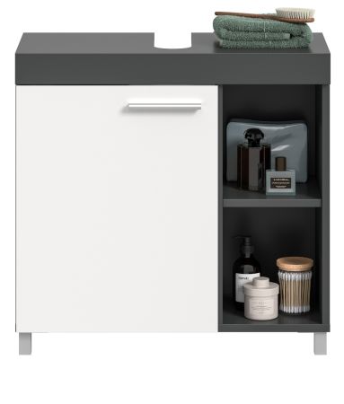 Waschbeckenunterschrank Adam in grau und wei� 65 cm