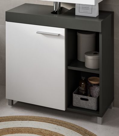 Waschbeckenunterschrank Adam in grau und wei� 65 cm