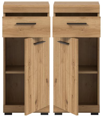 Badezimmer Kommode Shawn in Artisan Eiche Badschrank 37 x 88 cm