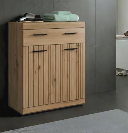 Badezimmer Kommode Shawn in Artisan Eiche Badschrank 74 x 88 cm