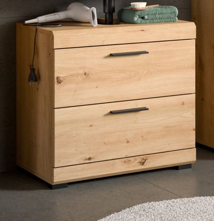 Waschbeckenunterschrank Shawn in Artisan Eiche Badezimmer Unterschrank 60 cm
