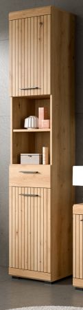 Badezimmer Hochschrank Shawn in Artisan Eiche Badschrank 37 x 191 cm