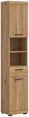 Badezimmer Hochschrank Shawn in Artisan Eiche Badschrank 37 x 191 cm