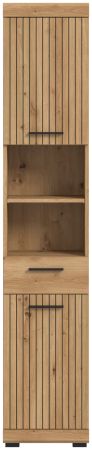Badezimmer Hochschrank Shawn in Artisan Eiche Badschrank 37 x 191 cm