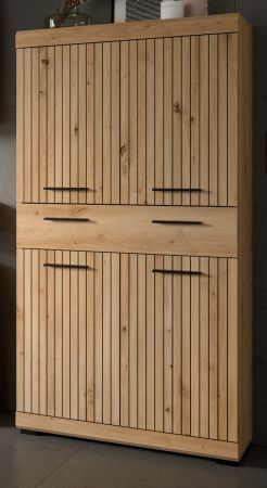 Badezimmer Midischrank Shawn in Artisan Eiche Badschrank 74 x 143 cm