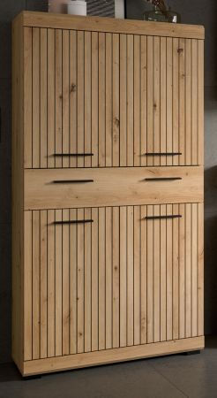 Badezimmer Midischrank Shawn in Artisan Eiche Badschrank 74 x 143 cm