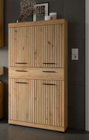 Badezimmer Midischrank Shawn in Artisan Eiche Badschrank 74 x 143 cm