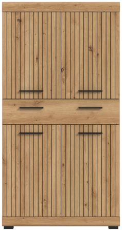 Badezimmer Midischrank Shawn in Artisan Eiche Badschrank 74 x 143 cm