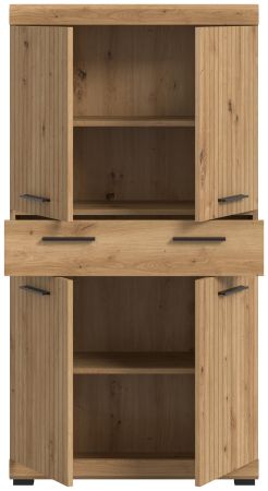 Badezimmer Midischrank Shawn in Artisan Eiche Badschrank 74 x 143 cm