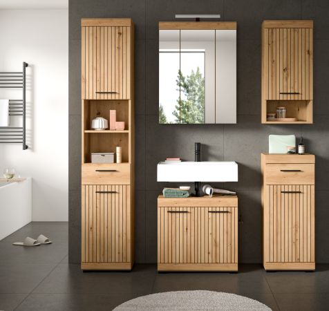 Badezimmer H�ngeschrank Shawn in Artisan Eiche Badschrank h�ngend 37 x 79 cm