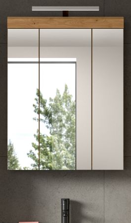 Badezimmer Spiegelschrank Shawn in Artisan Eiche Badschrank 3-t�rig 60 x 79 cm