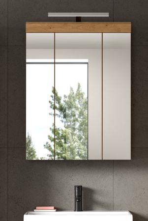 Badezimmer Spiegelschrank Shawn in Artisan Eiche Badschrank 3-t�rig 60 x 79 cm