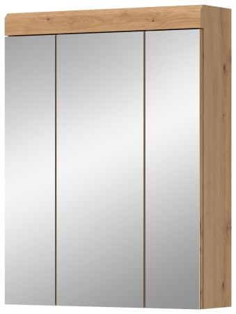 Badezimmer Spiegelschrank Shawn in Artisan Eiche Badschrank 3-t�rig 60 x 79 cm