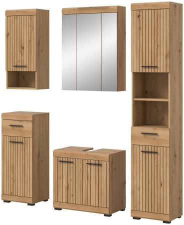 Badm�bel Set 5-teilig Shawn in Artisan Eiche Badkombination 164 x 191 cm
