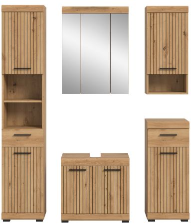 Badm�bel Set 5-teilig Shawn in Artisan Eiche Badkombination 164 x 191 cm