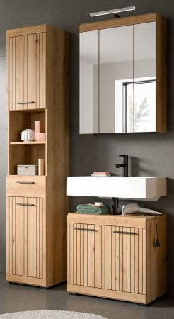 Badm�bel Set 3-teilig Shawn in Artisan Eiche Badkombination 112 x 191 cm