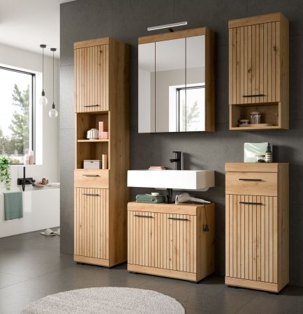 Badm�bel Set 3-teilig Shawn in Artisan Eiche Badkombination 112 x 191 cm