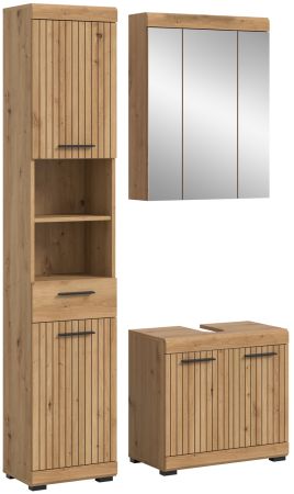Badm�bel Set 3-teilig Shawn in Artisan Eiche Badkombination 112 x 191 cm