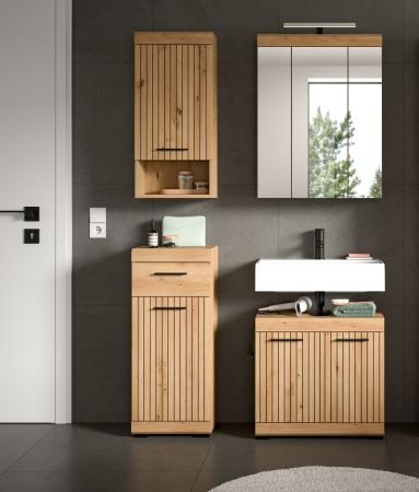 Badm�bel Set 4-teilig Shawn in Artisan Eiche Badkombination 112 x 191 cm